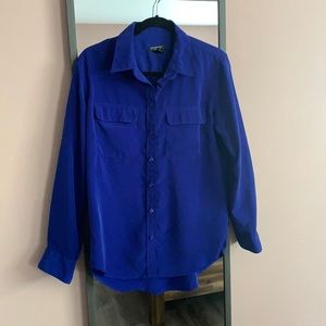 Cobalt blue button up